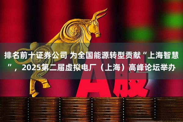 排名前十证券公司 为全国能源转型贡献“上海智慧”，2025第二届虚拟电厂（上海）高峰论坛举办